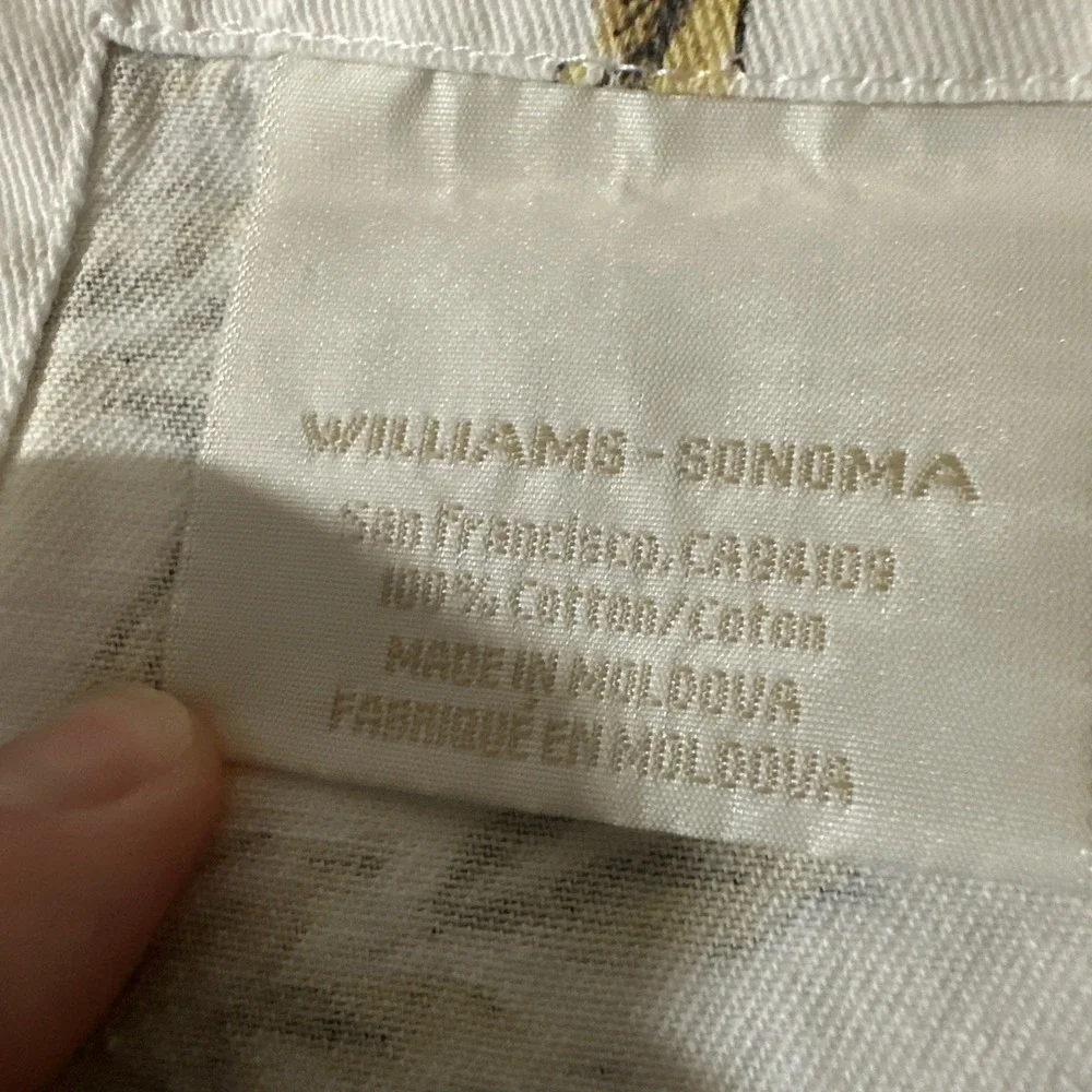 7 Williams Sonoma Turkey Cloth Napkins Thanksgiving Fall Cotton